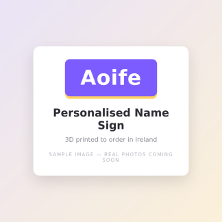 Personalised Name Sign — sample image, real photos coming soon